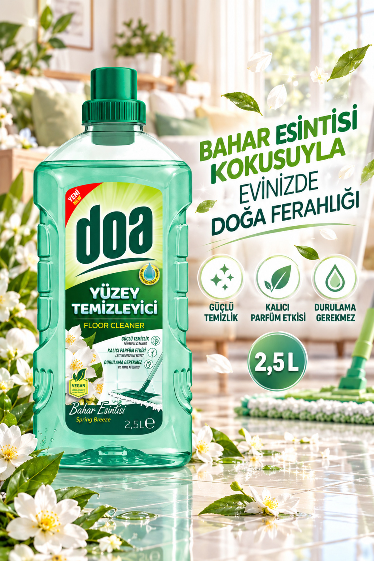 DOA YÜZEY TEMİZLEYİCİ BAHAR ESİNTİSİ / 2500 ML