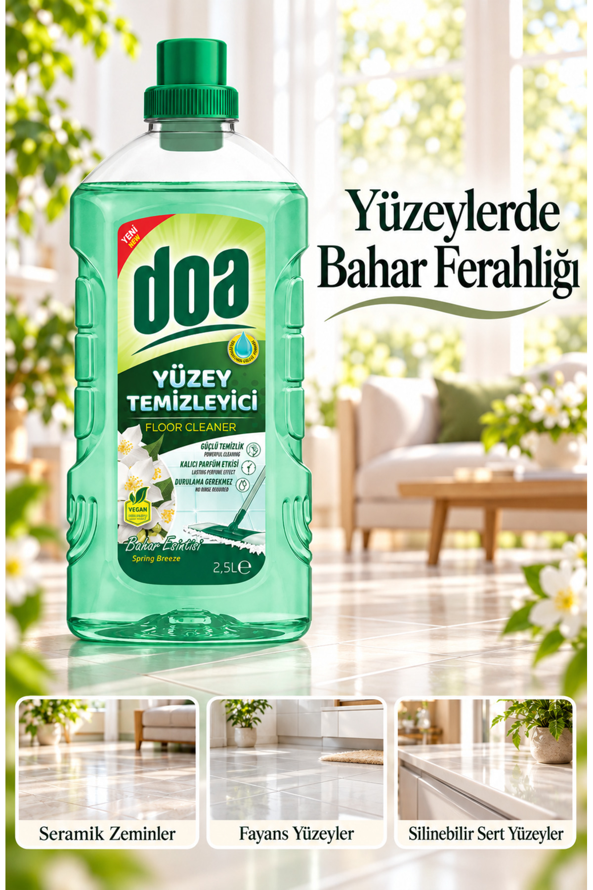 DOA YÜZEY TEMİZLEYİCİ BAHAR ESİNTİSİ / 2500 ML
