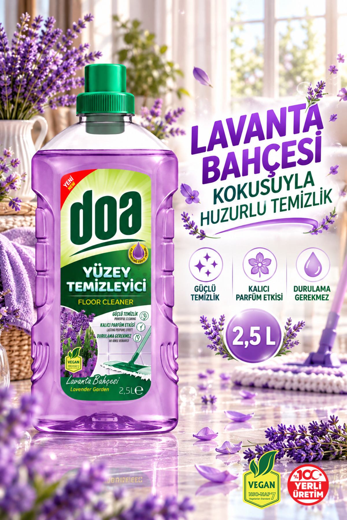 DOA YÜZEY TEMİZLEYİCİ LAVANTA BAHÇESİ / 2500 ML