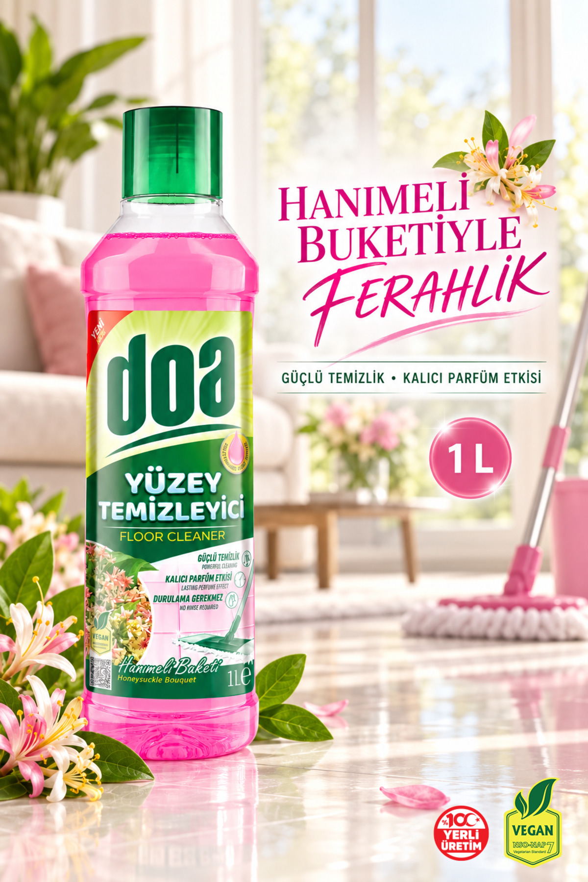 DOA YÜZEY TEMİZLEYİCİ HANIMELİ BUKETİ / 1000 ML