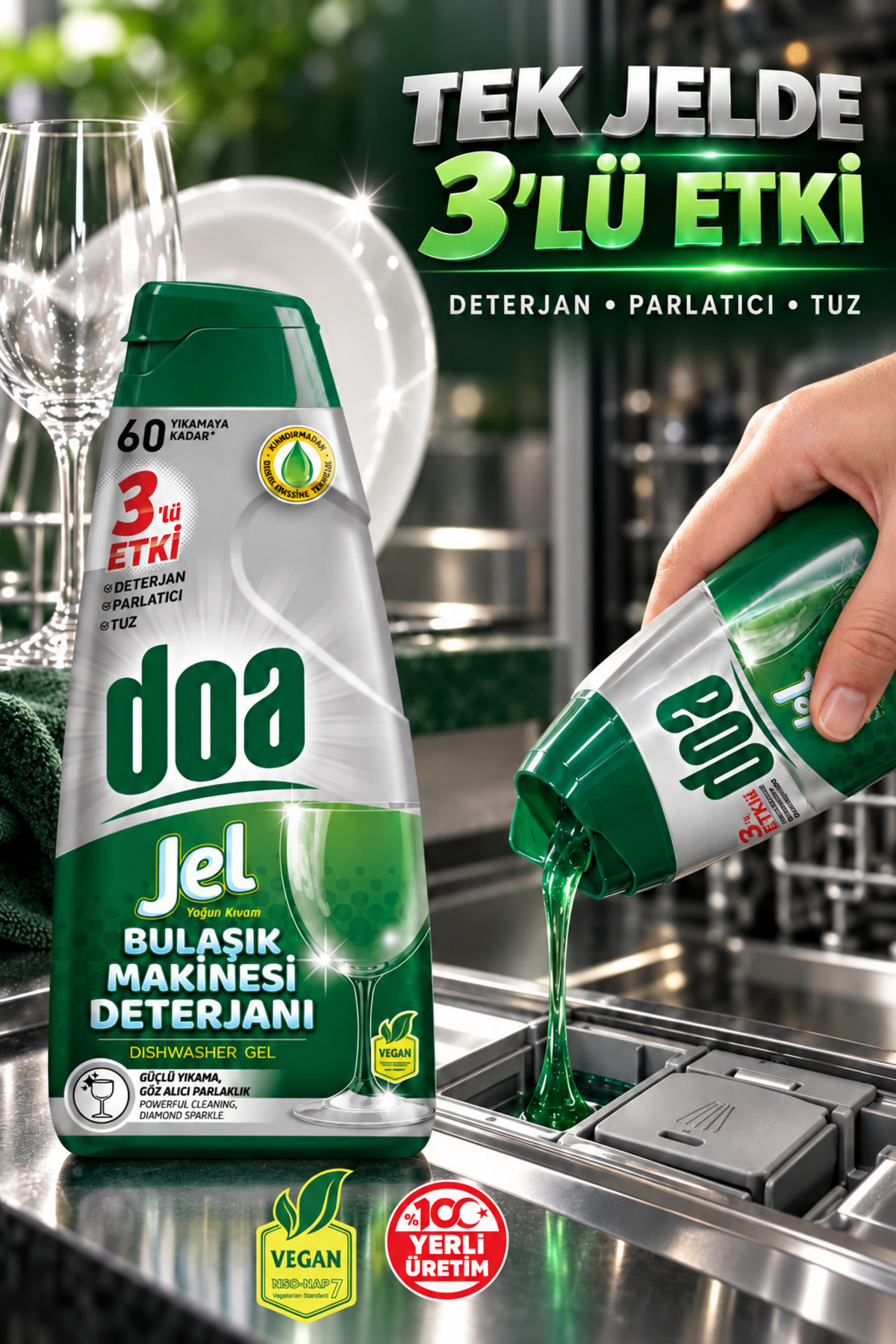 DOA BULAŞIK MAKİNESİ JEL DETERJAN / 900 ML