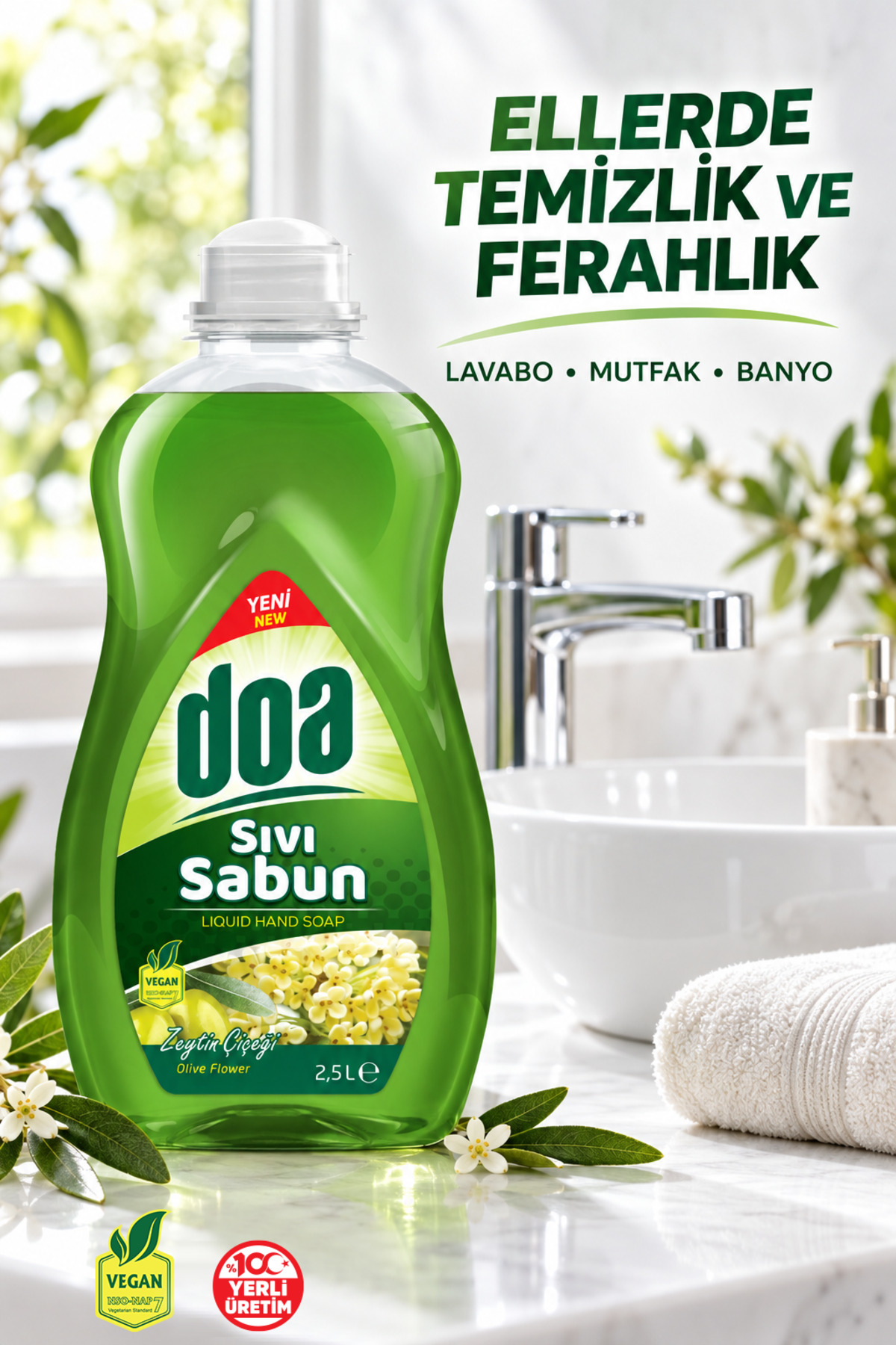 DOA SIVI SABUN ZEYTİN ÇİÇEĞİ / 2500 ML