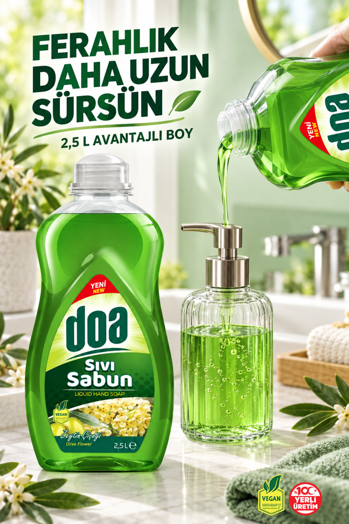 DOA SIVI SABUN ZEYTİN ÇİÇEĞİ / 2500 ML