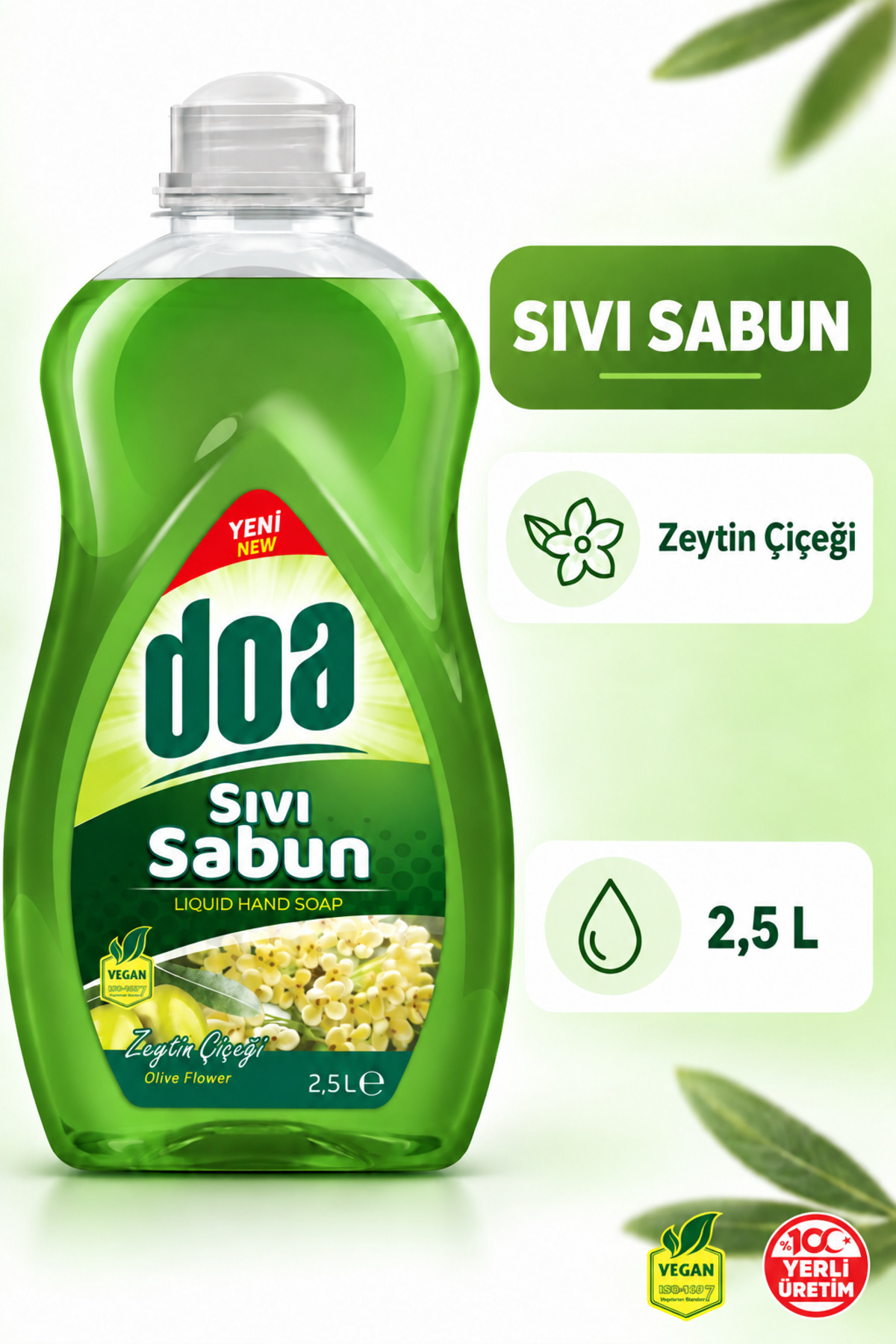DOA SIVI SABUN ZEYTİN ÇİÇEĞİ / 2500 ML