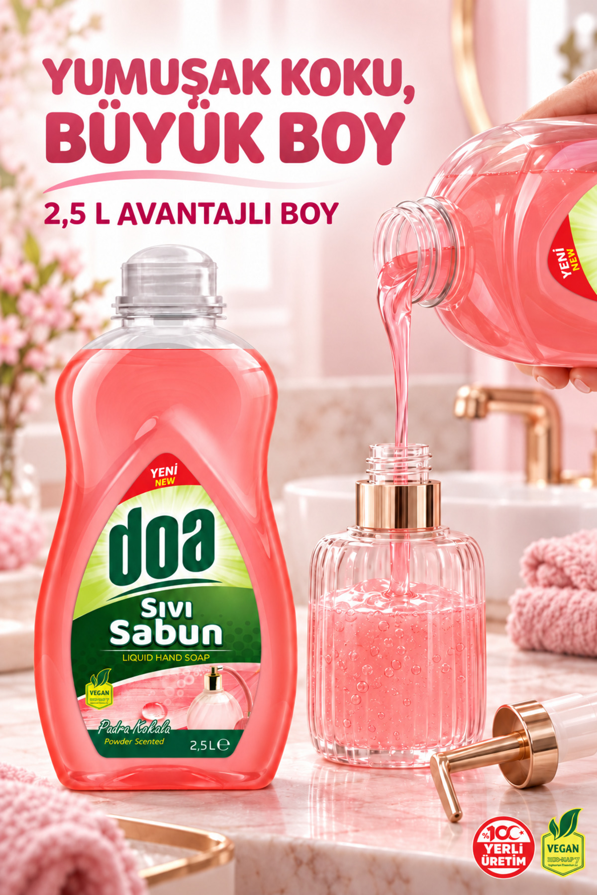 DOA SIVI SABUN PUDRA KOKULU / 2500 ML