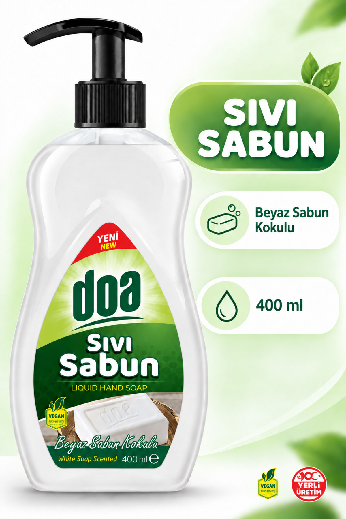 DOA SIVI SABUN BEYAZ SABUNLU / 400 ML