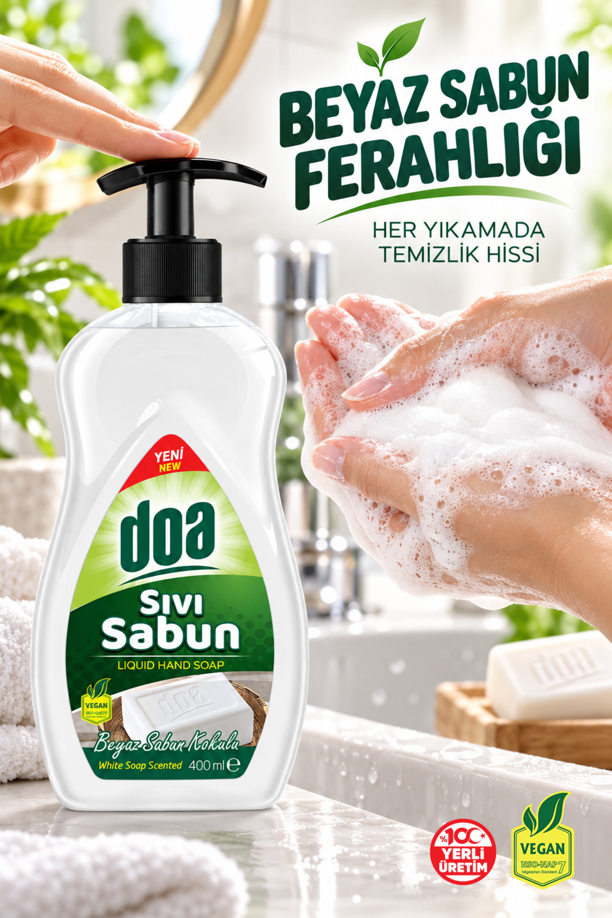 DOA SIVI SABUN BEYAZ SABUNLU / 400 ML