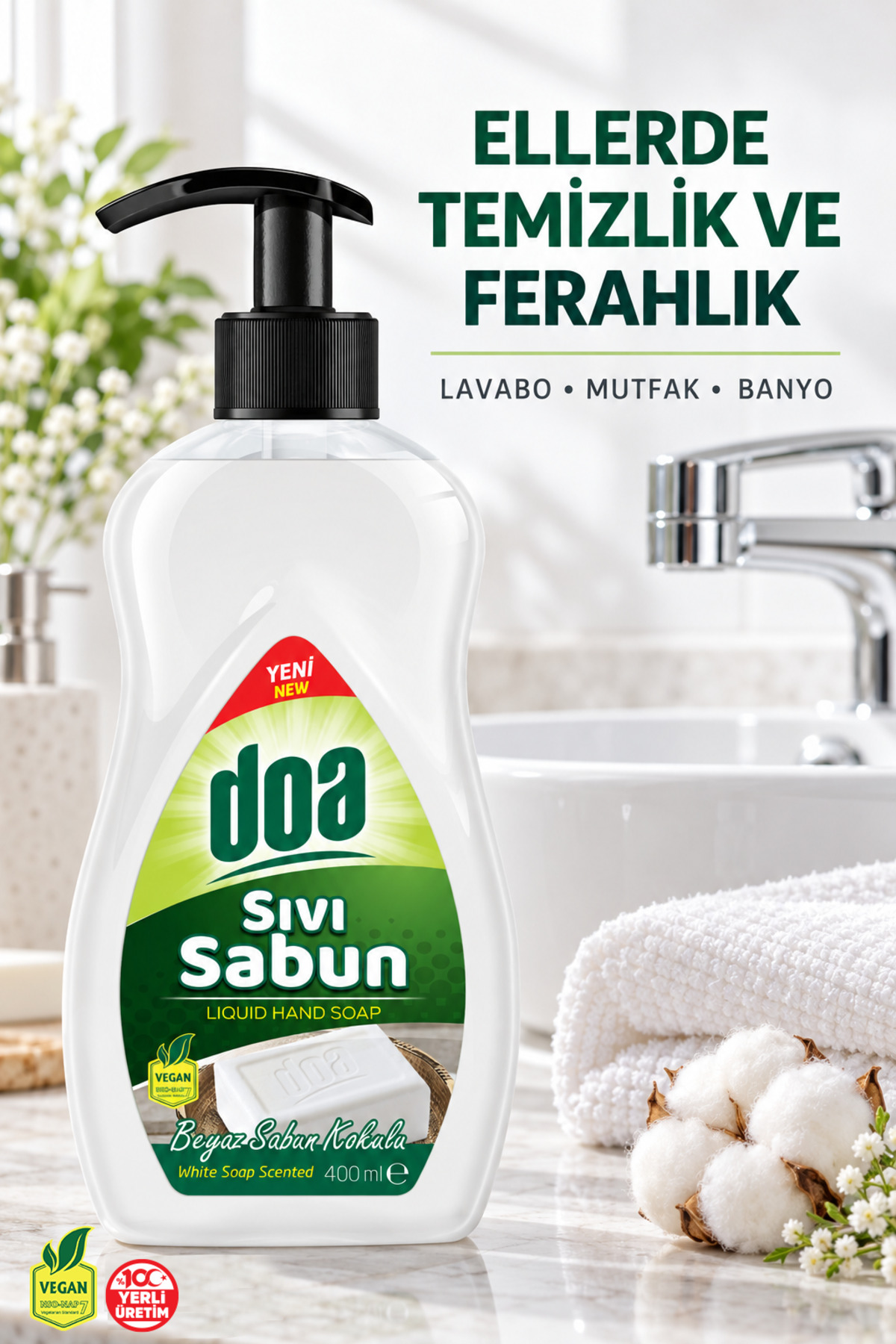 DOA SIVI SABUN BEYAZ SABUNLU / 400 ML