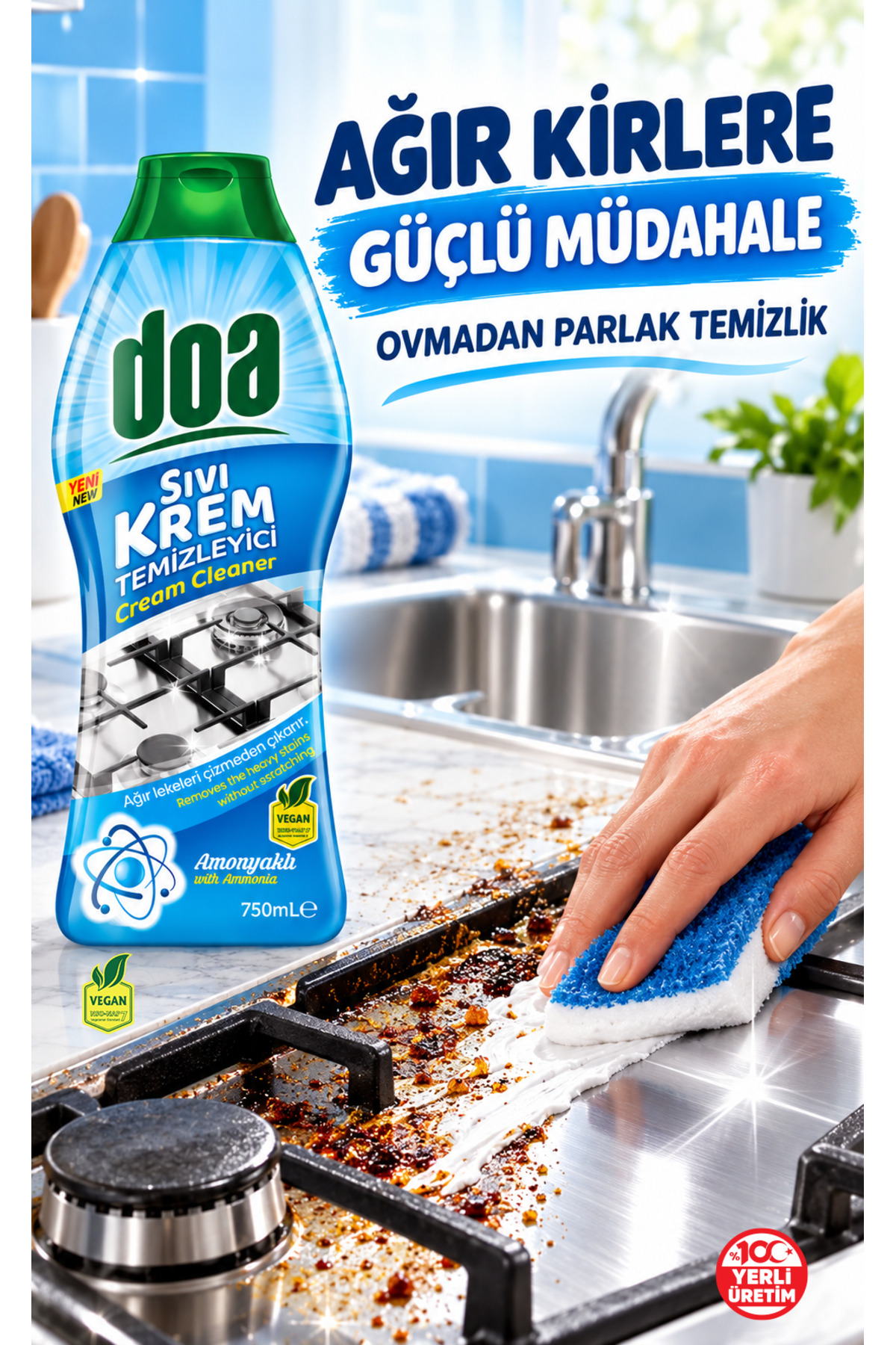 DOA MİNERALLİ SIVI KREM AMONYAK / 750 ML