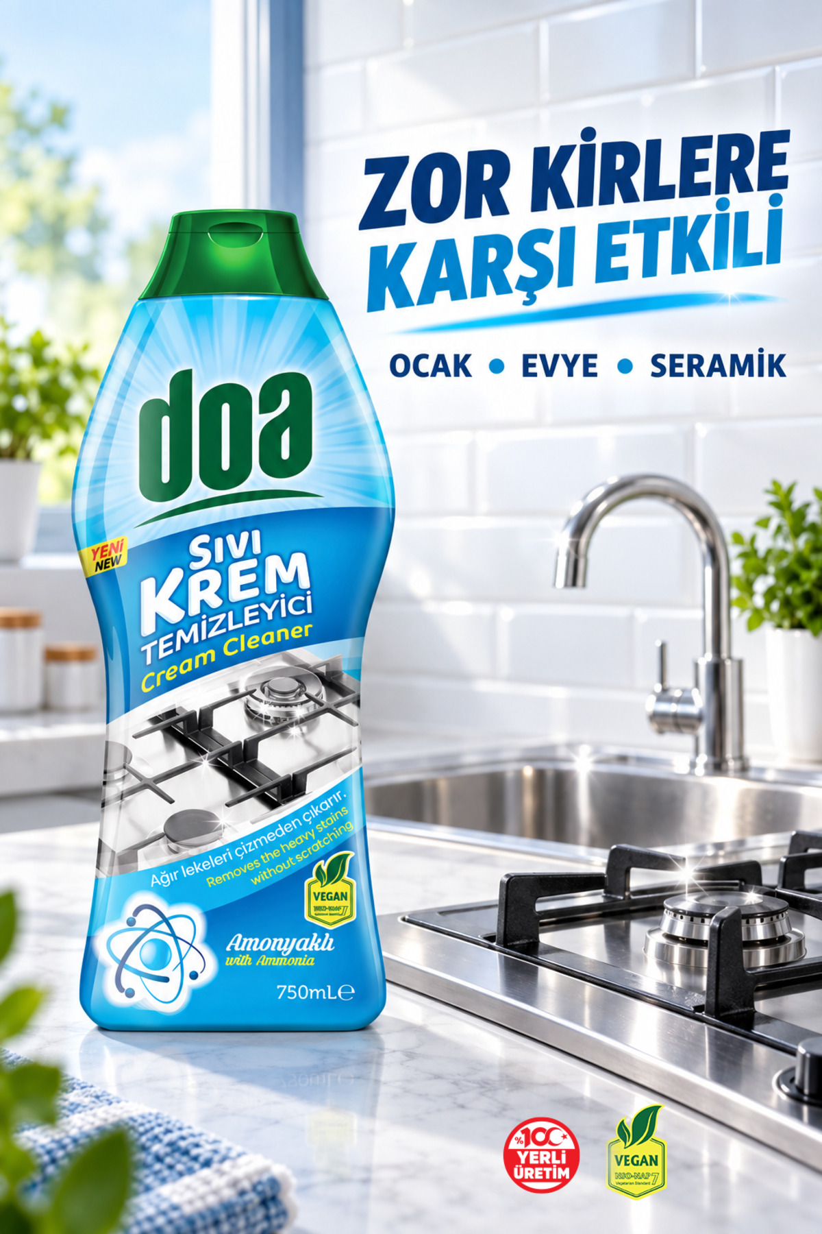 DOA MİNERALLİ SIVI KREM AMONYAK / 750 ML