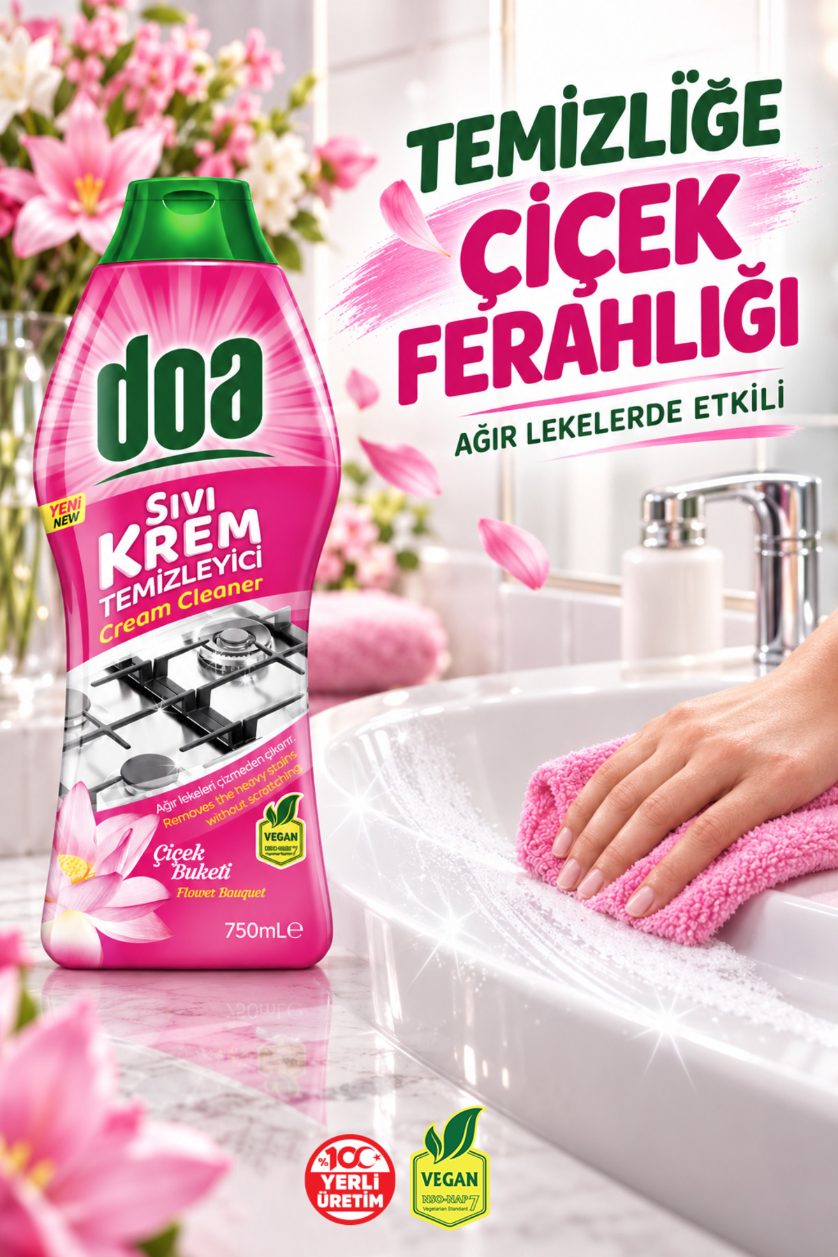 DOA MİNERALLİ SIVI KREM ÇİÇEK BUKETİ /750ML