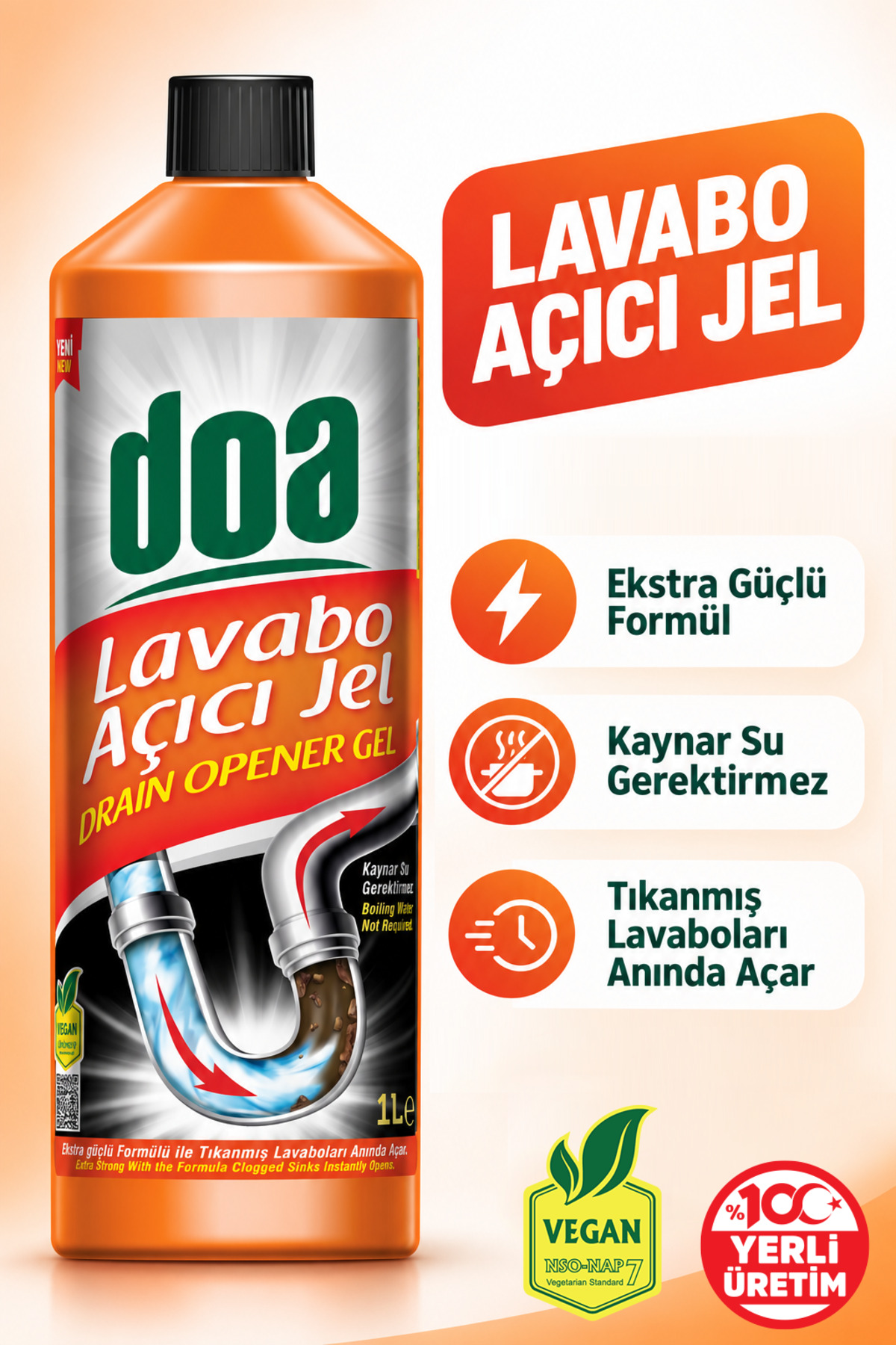 DOA LAVABO AÇICI JEL / 1000 ML