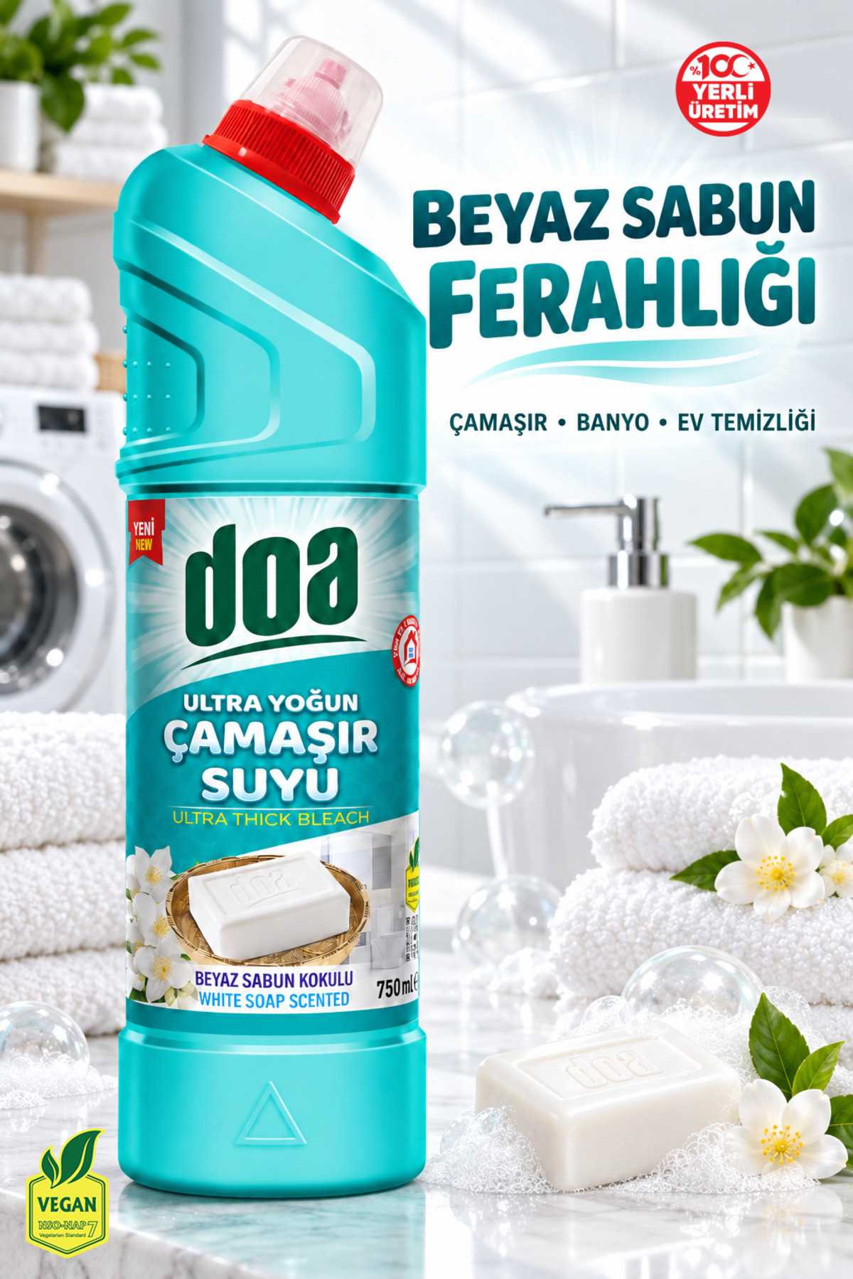DOA ULTRA ÇAMAŞIR SUYU BEYAZ SABUN KOKULU / 750ML