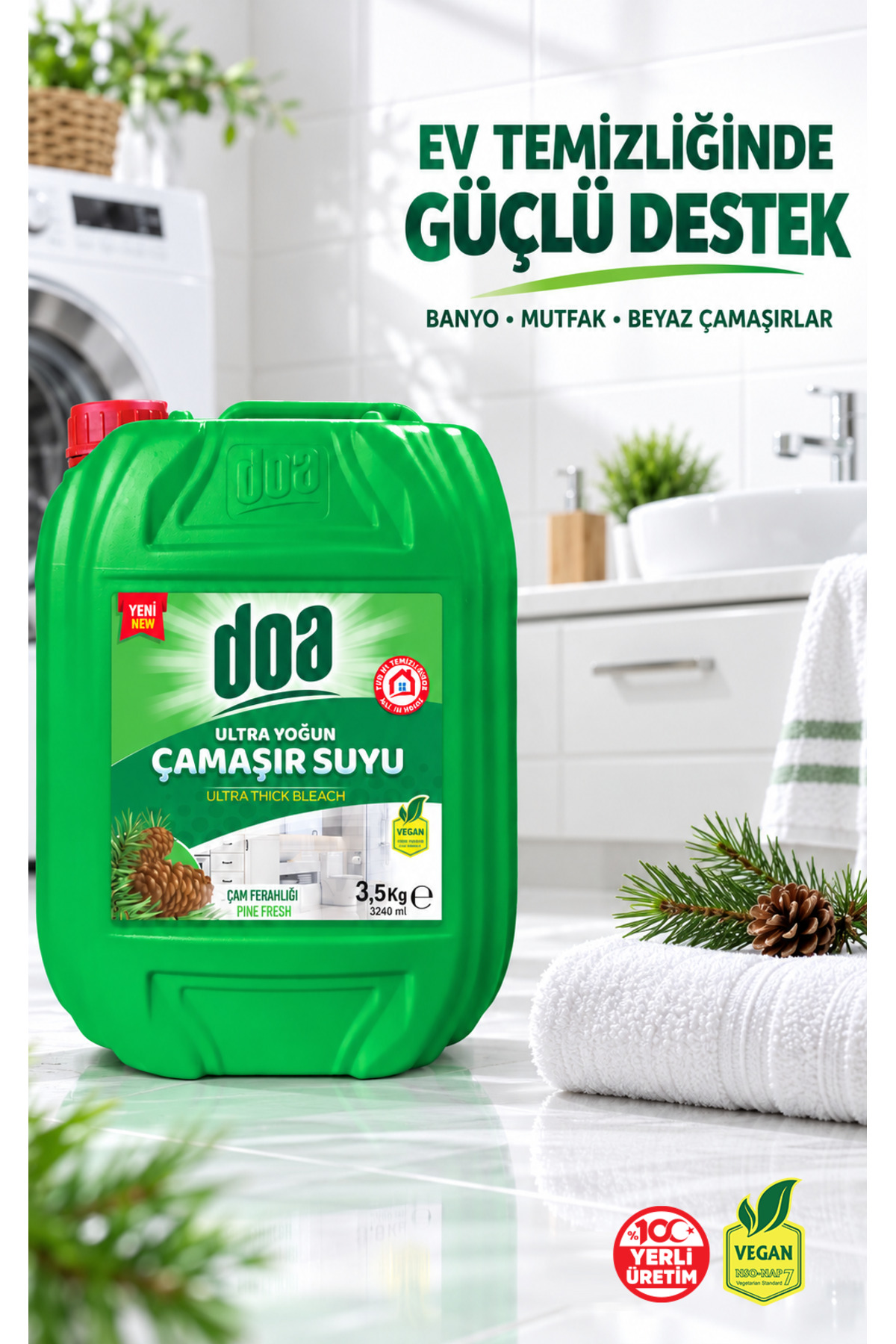 DOA ULTRA ÇAMAŞIR SUYU ÇAM FERAHLIĞI / 3,5 KG*4