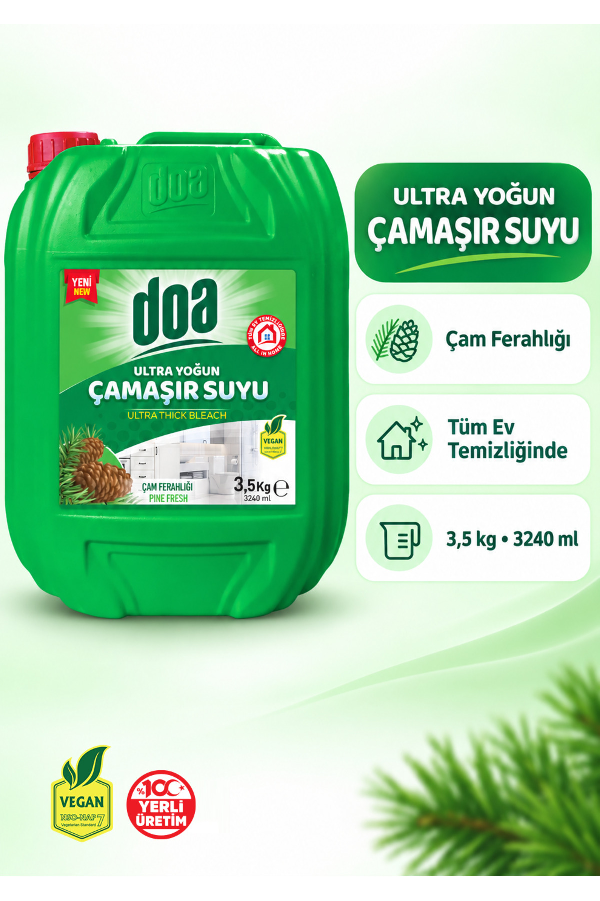 DOA ULTRA ÇAMAŞIR SUYU ÇAM FERAHLIĞI / 3,5 KG*4