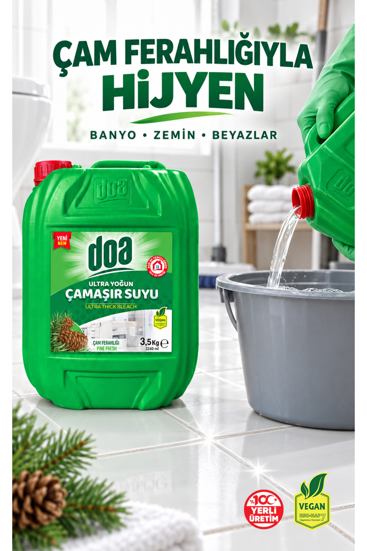 DOA ULTRA ÇAMAŞIR SUYU ÇAM FERAHLIĞI / 3,5 KG*4