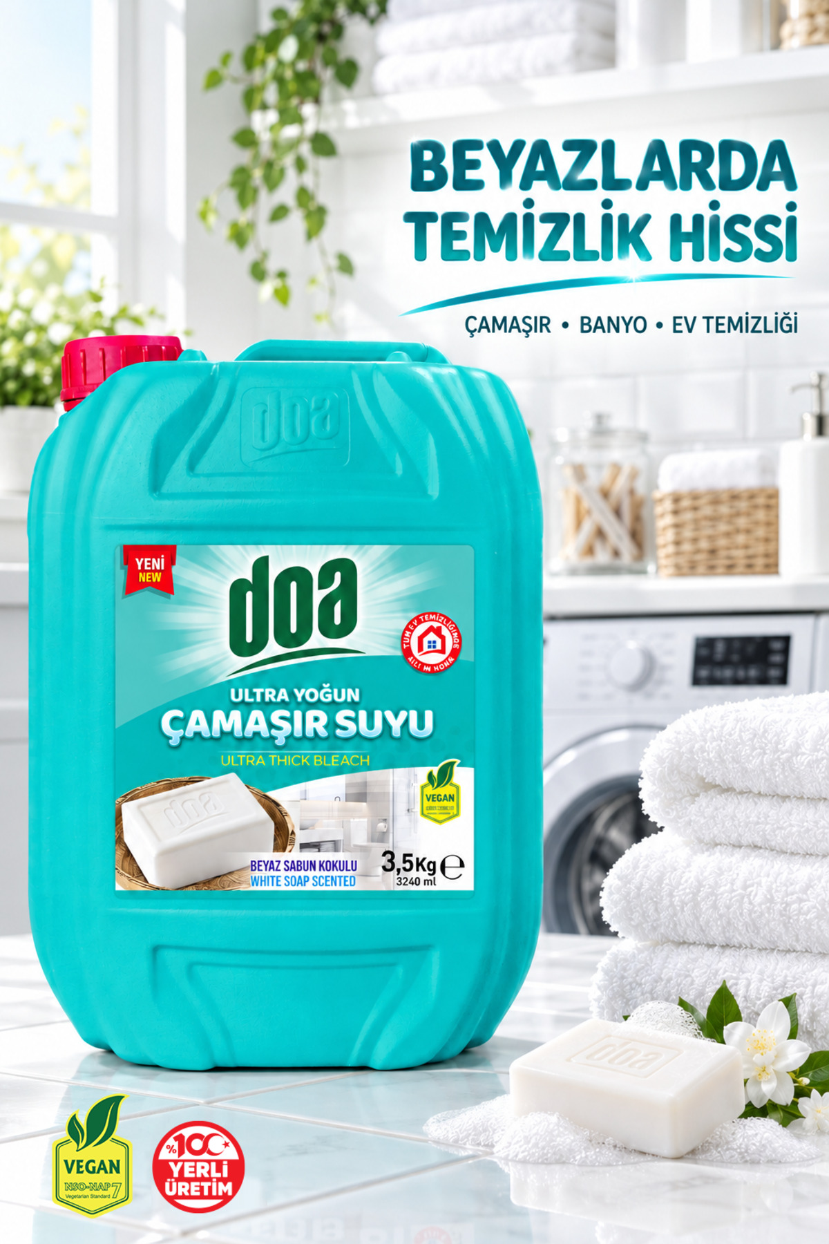 DOA ULTRA ÇAMAŞIR SUYU BEYAZ SABUN KOKULU / 3,5 KG