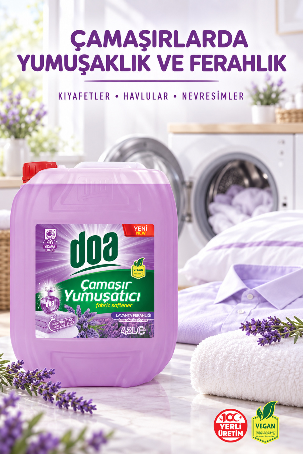 DOA YUMUŞATICI LAVANTA FERAHLIĞI BİDON 4,2 LT