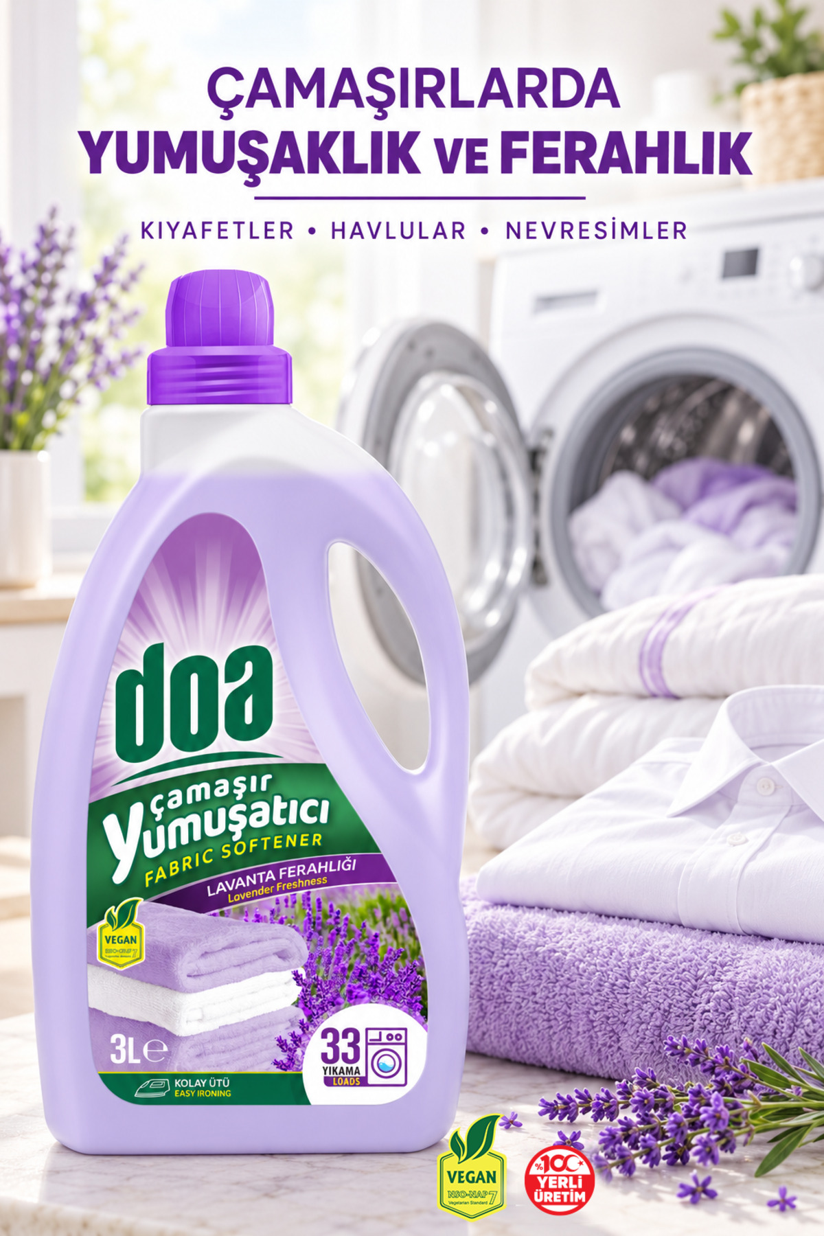 DOA ÇAMAŞIR YUMUŞATICI LAVANTA FERAHLIĞI /3 LT