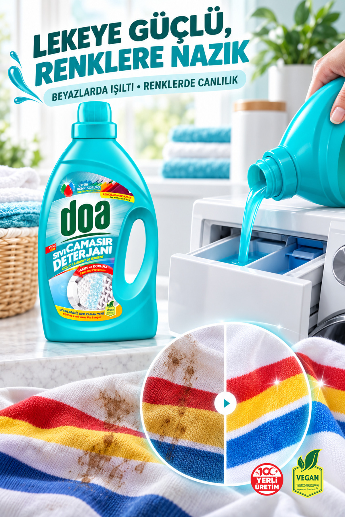 DOA SIVI ÇAMAŞIR DETERJANI RENKLİLER VE BEYAZLAR /2700ML