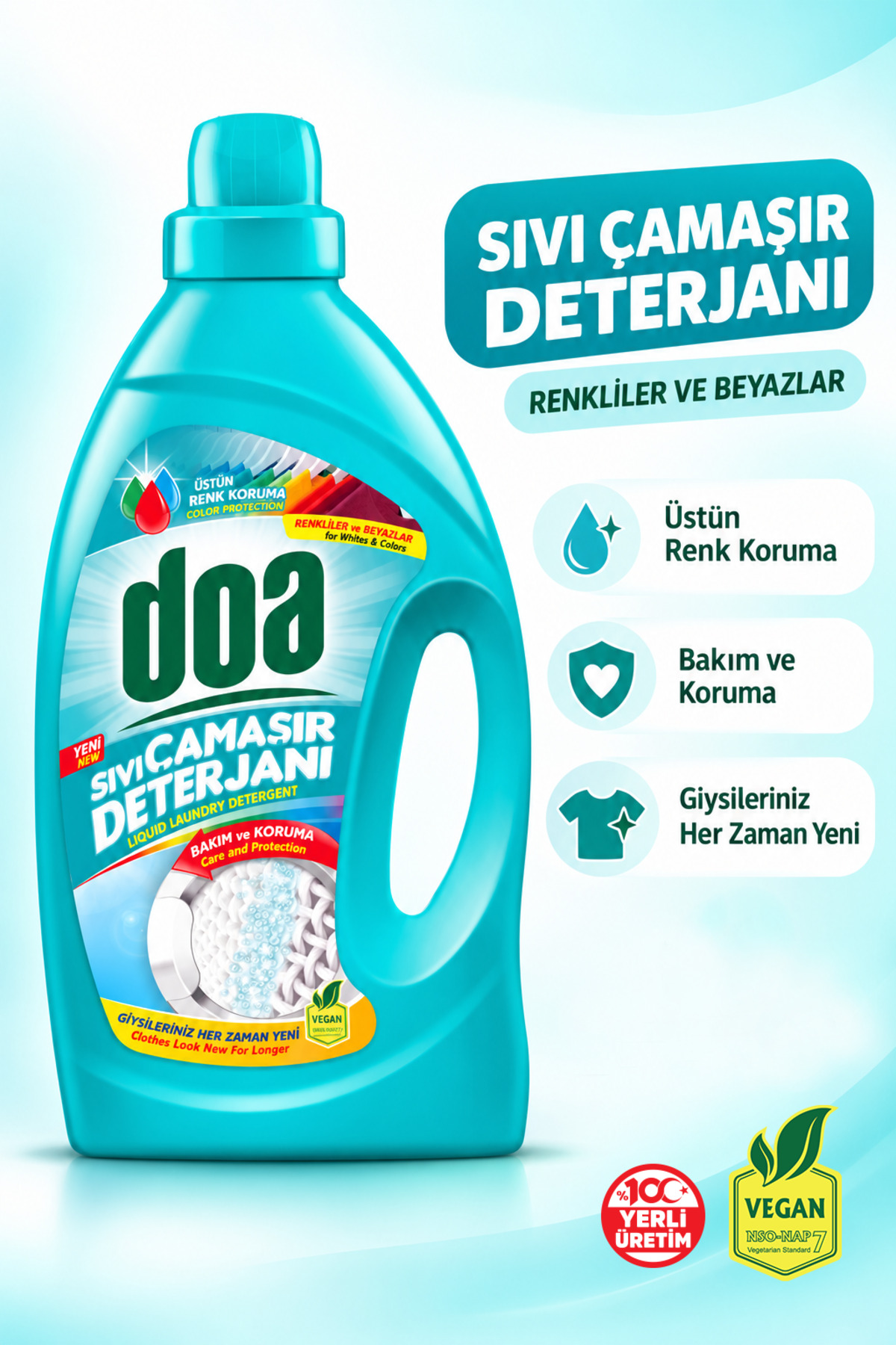 DOA SIVI ÇAMAŞIR DETERJANI RENKLİLER VE BEYAZLAR /2700ML