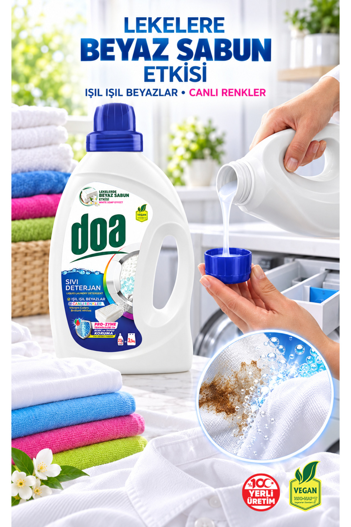 DOA SIVI ÇAM.DET.BEYAZ SABUN ETKILI / 1500 ML