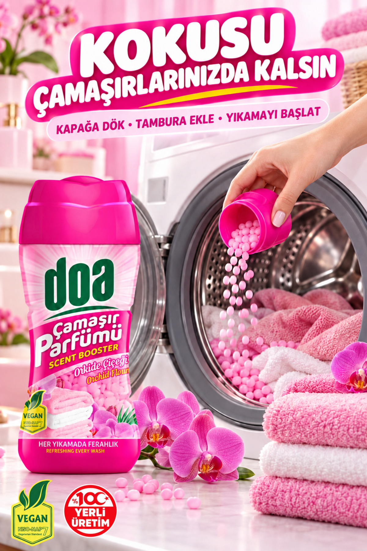 DOA  ÇAMAŞIR PARFÜMÜ ORKİDE ÇİÇEĞİ / 210 GR