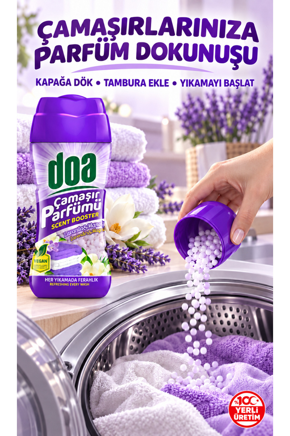 DOA ÇAMAŞIR PARFÜMÜ LAVANTA&MANOLYA / 210 GR