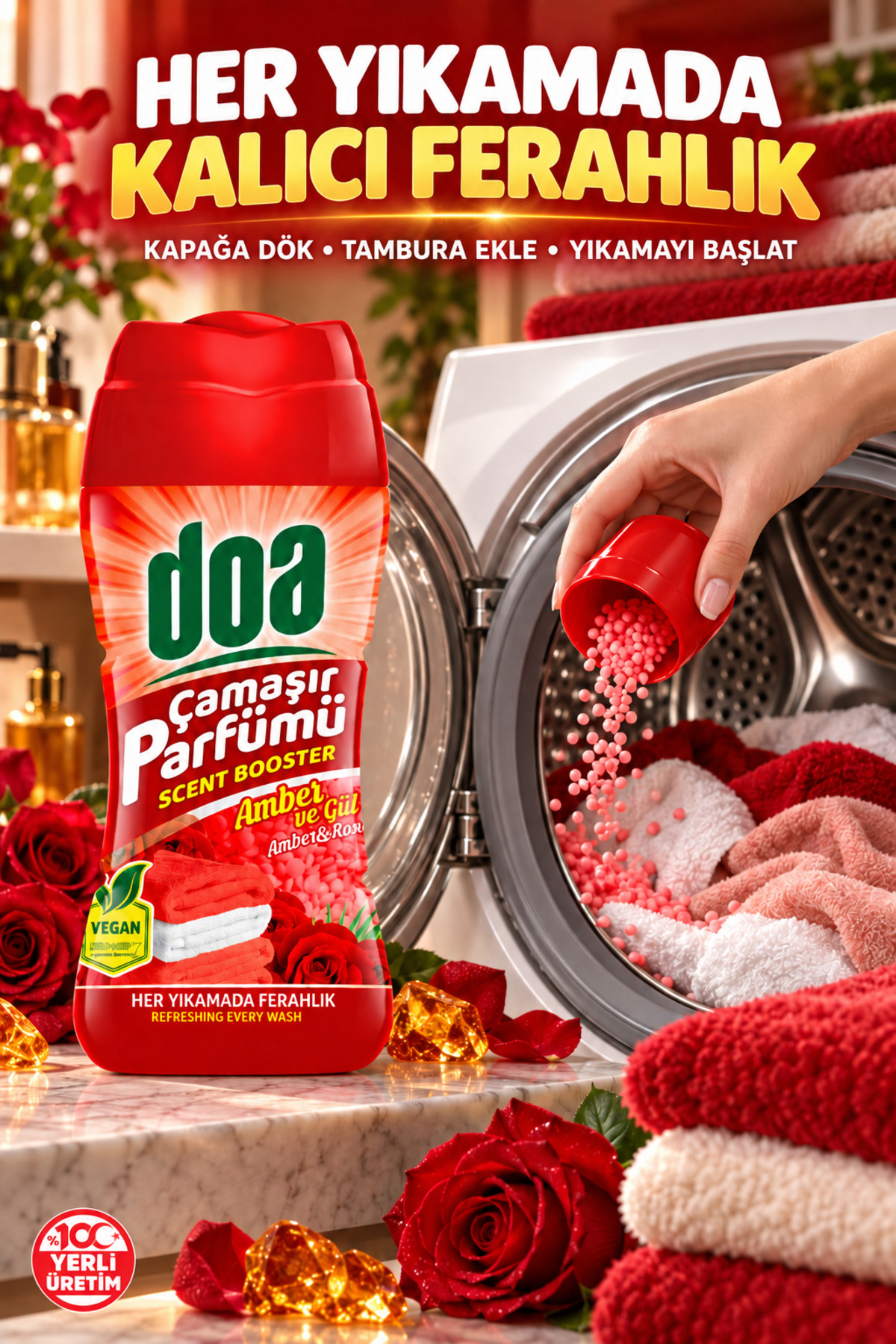 DOA  ÇAMAŞIR PARFÜMÜ AMBER&GÜL / 210 GR