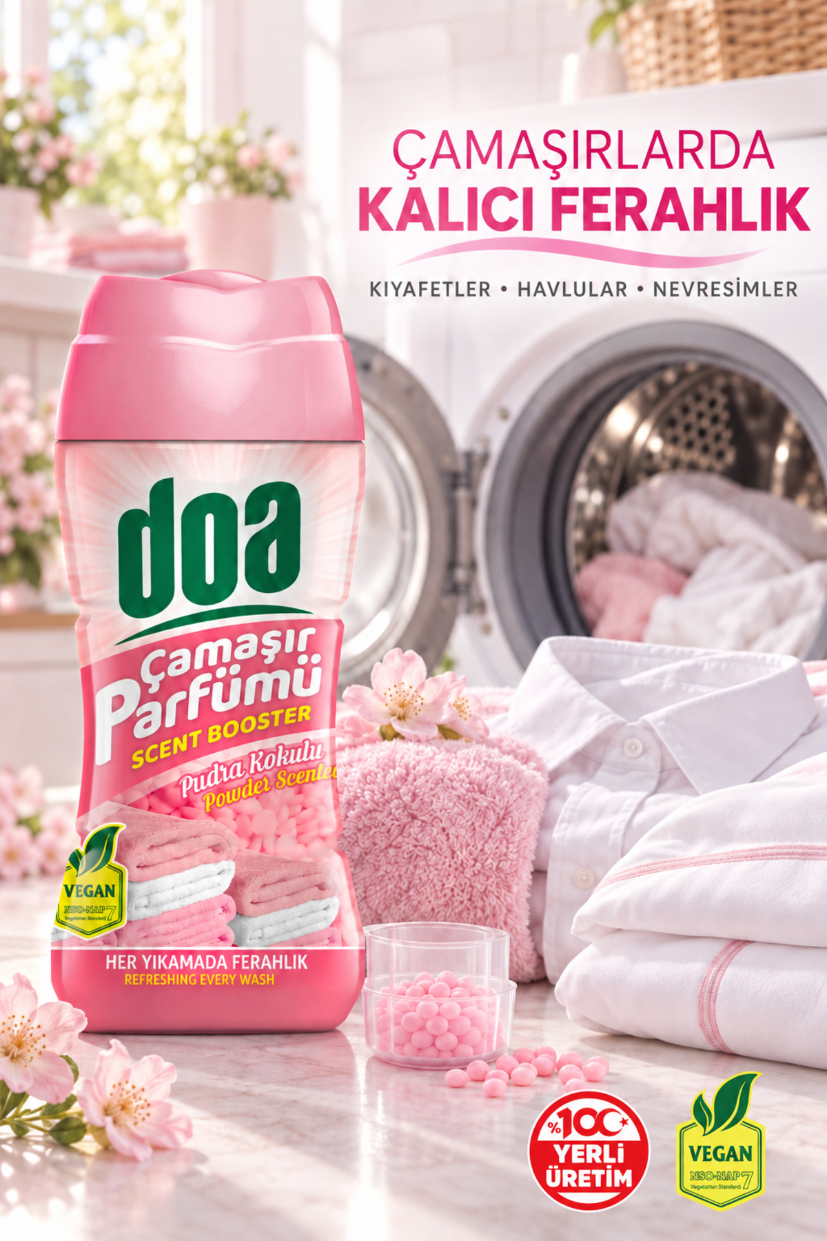DOA  ÇAMAŞIR PARFÜMÜ PUDRA KOKULU / 210 GR