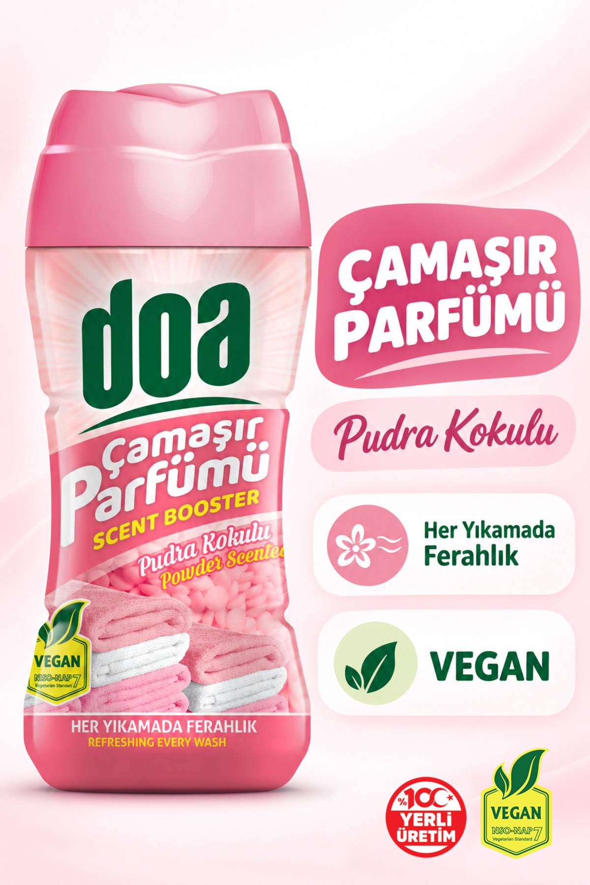 DOA  ÇAMAŞIR PARFÜMÜ PUDRA KOKULU / 210 GR