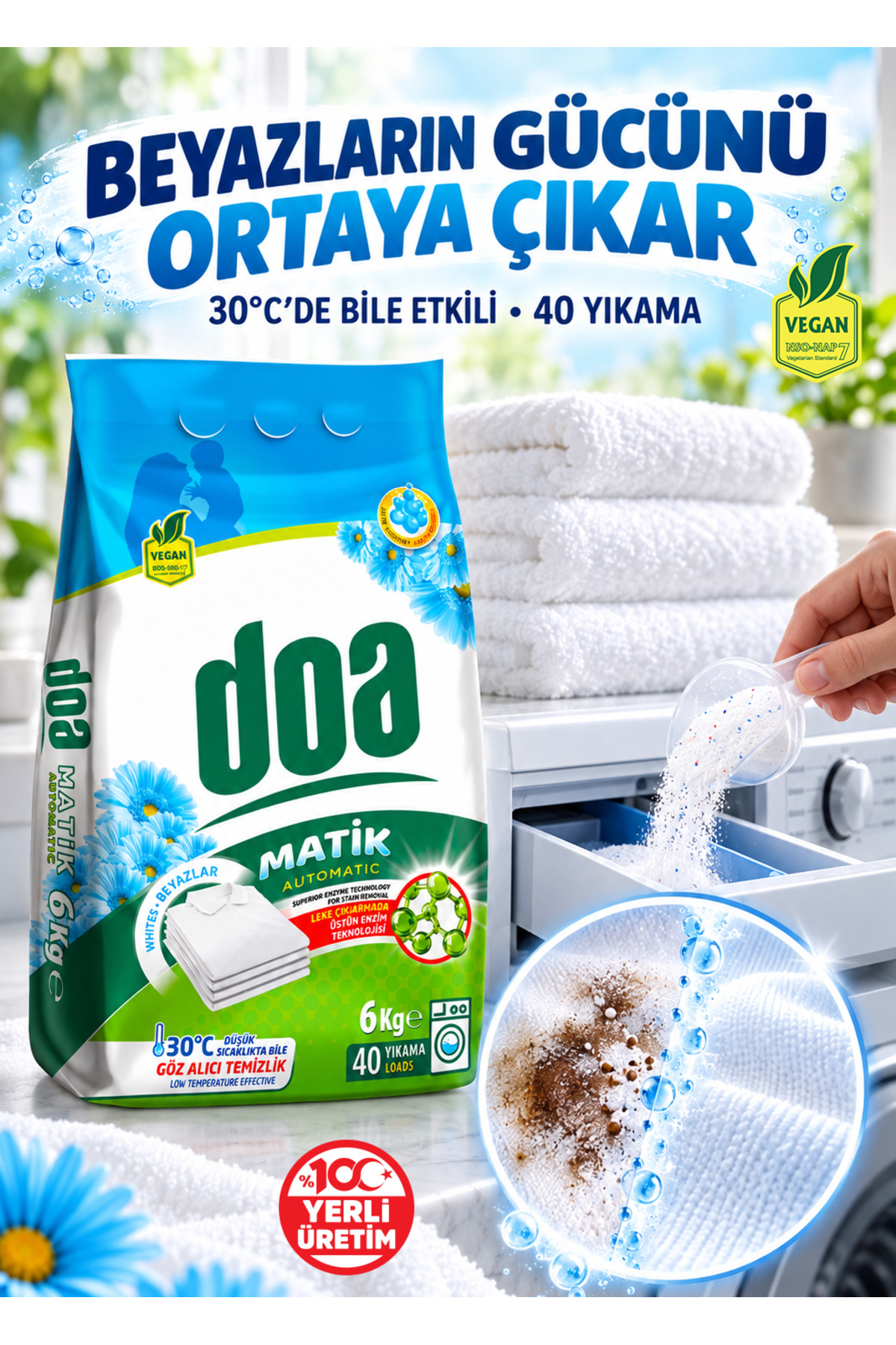 DOA MATİK DETERJAN BEYAZLAR 6 KG