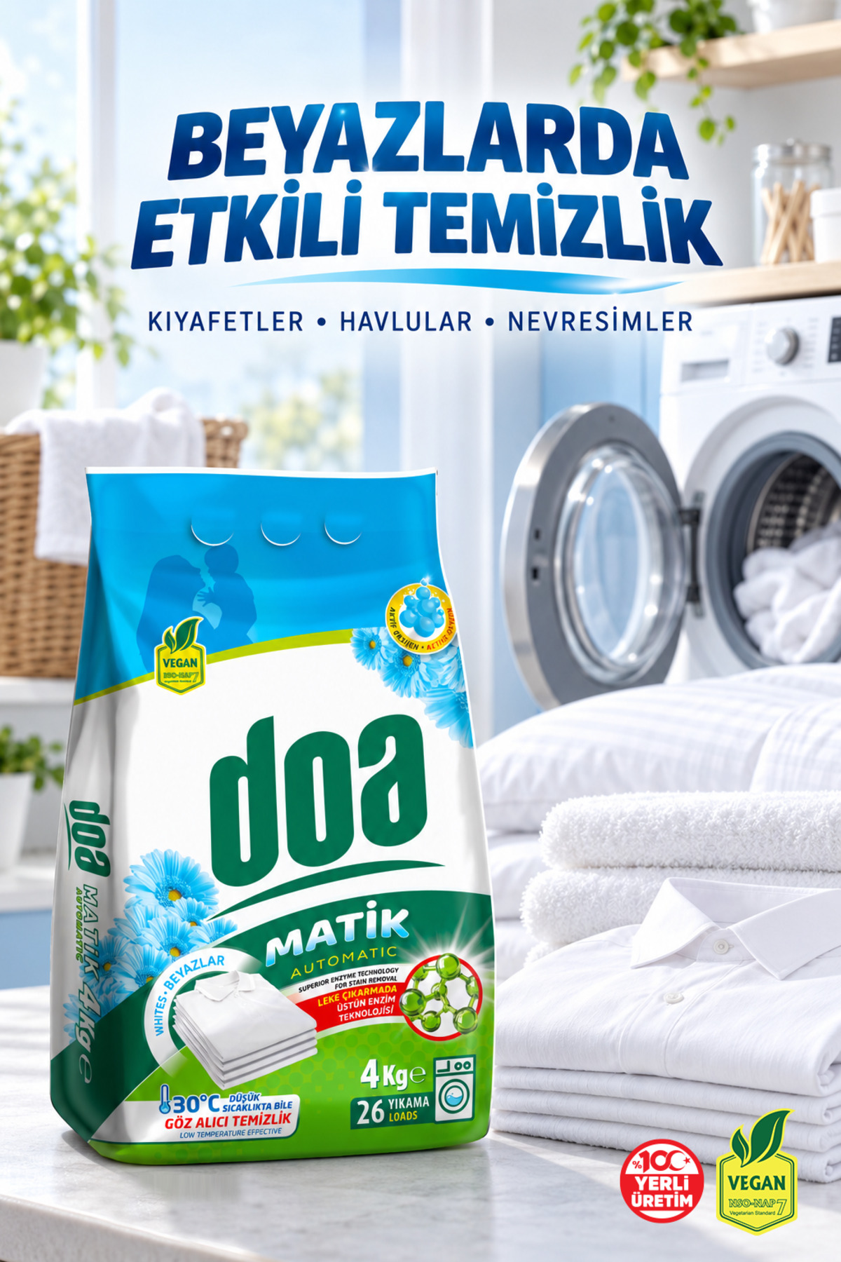 DOA MATİK DETERJAN BEYAZLAR 4 KG