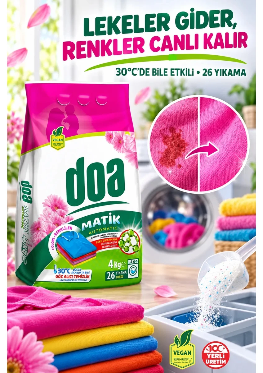 DOA MATİK DETERJAN RENKLİLER 4 KG
