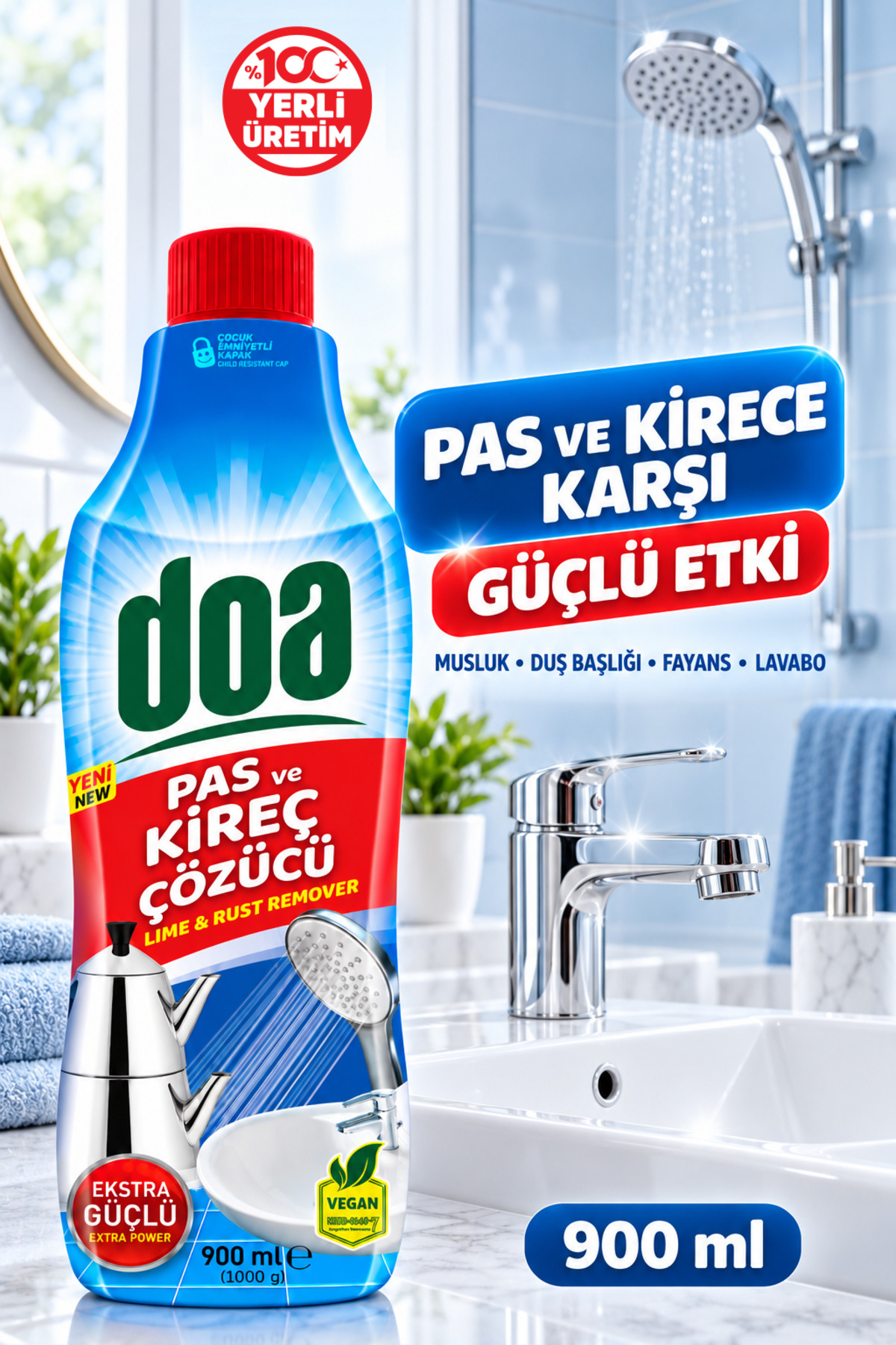 DOA PAS VE KİREÇ ÇÖZÜCÜ / 900 ML