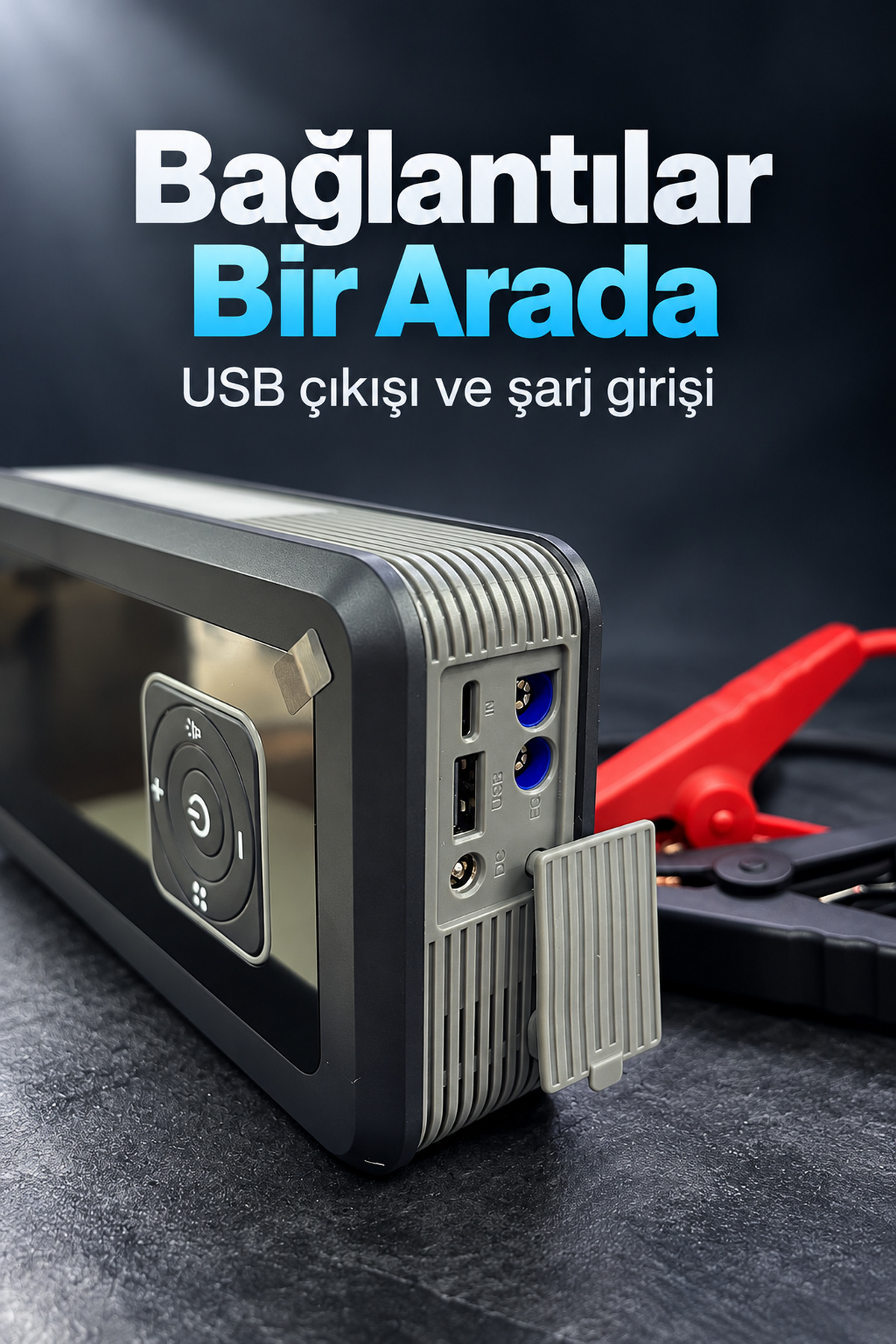 Dijital Ekranlı Hava Kompresörü ve Akü Takviye Seti