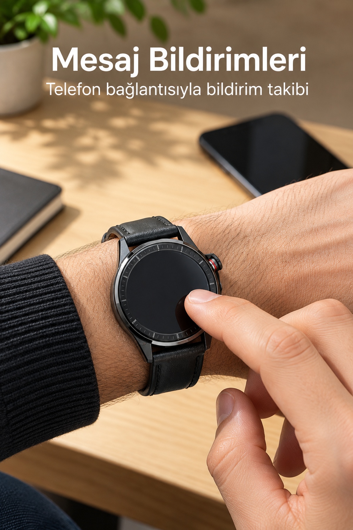 Adım Sayar Özellikli Dokunmatik Ekranlı Şarjlı Akıllı Saat