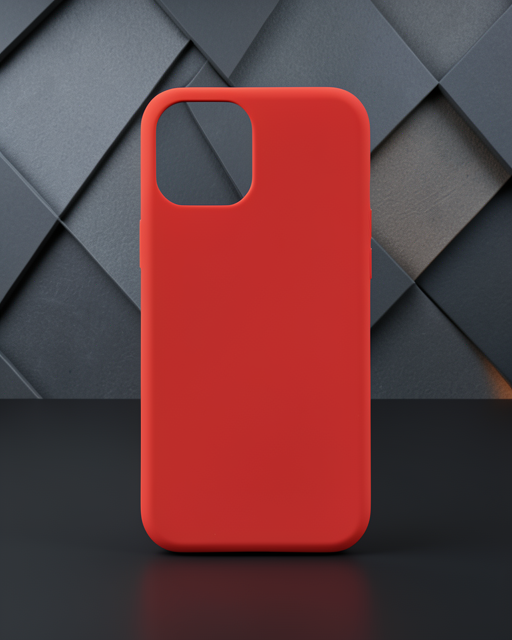 iPhone 12 Mini Kılıf Nano İçi Kadife Silikon - Kırmızı