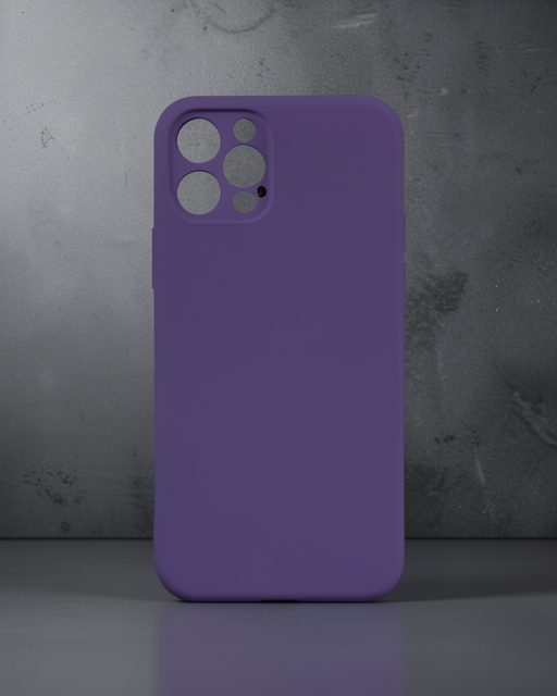iPhone 12 Pro Max Kılıf Nano İçi Kadife Silikon - Mor