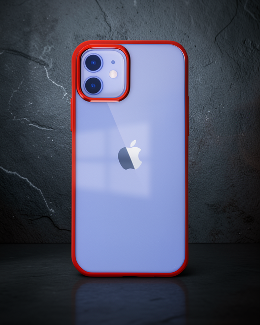 iPhone 12 Kılıf Element Silikon - Kırmızı