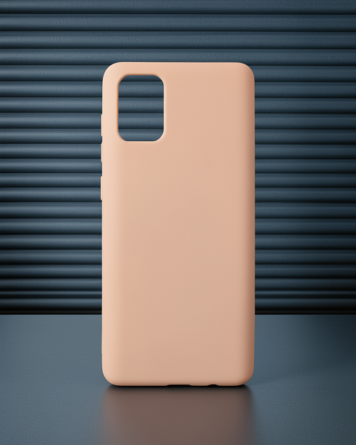 Samsung Galaxy A71 Kılıf Nano İçi Kadife Silikon - Pudra