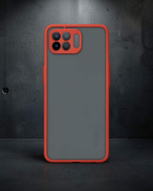 Oppo Reno 4 Lite Kılıf - Montreal Silikon Kapak - Kırmızı