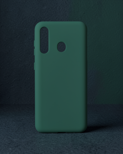 Samsung Galaxy M40 Kılıf Nano İçi Kadife Silikon - Koyu Yeşil