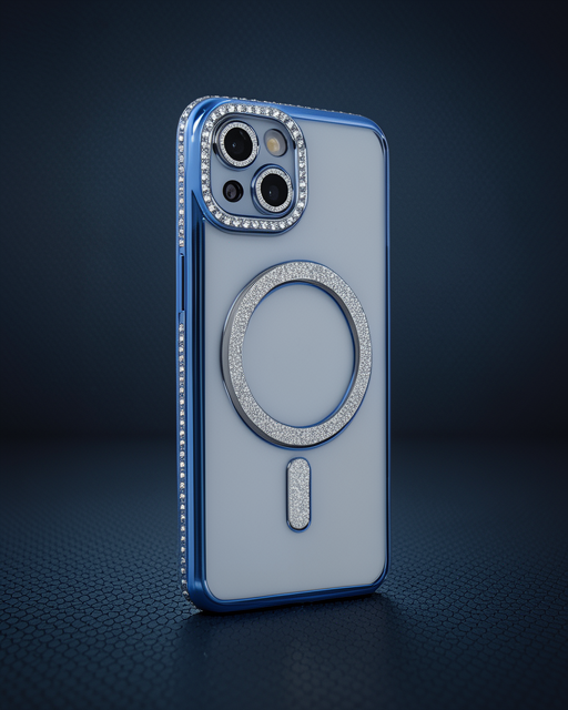 iPhone 13 - Kılıf - Joke Simli Magneticsafe - Mavi