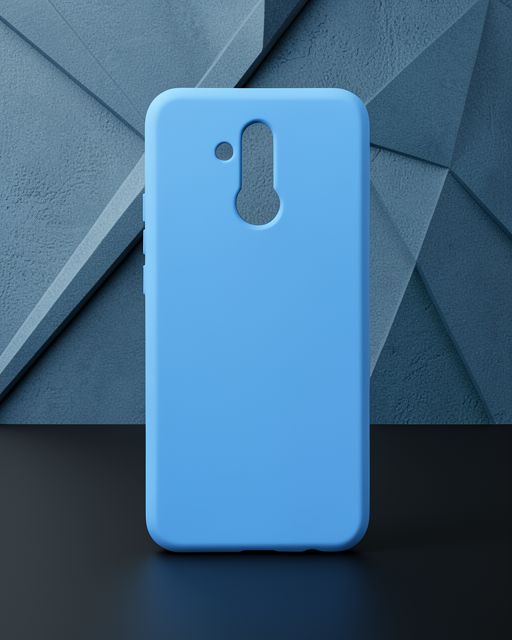 Huawei Mate 20 Lite Kılıf Nano İçi Kadife Silikon - Mavi