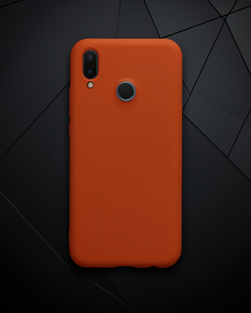 Huawei P20 Lite Kılıf Nano İçi Kadife Silikon - Turuncu