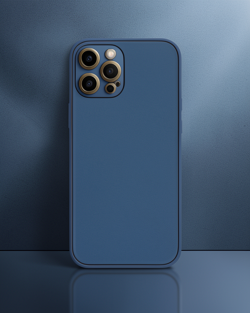 iPhone 12 Pro Max Kılıf Coco Deri Silikon Kapak - Açık Mavi