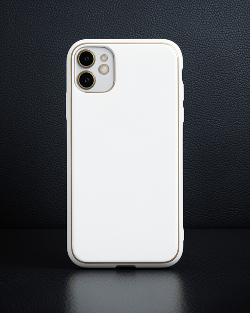 iPhone 12 Kılıf Coco Deri Silikon Kapak - Beyaz