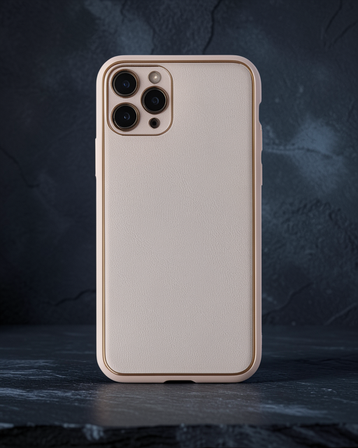 iPhone 11 Pro Max Kılıf Coco Deri Silikon Kapak - Pudra