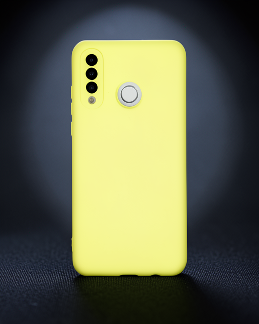 Huawei P30 Lite Kılıf Nano İçi Kadife Silikon - Sarı